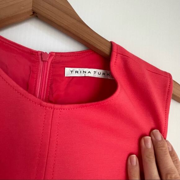 Trina Turk Kenzie dress coral sheath dress sz Small - Picture 7 of 12